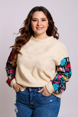 Camila – White Textured Pullover Top