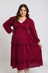 Nova – Rose Red Velvet Maxi Dress