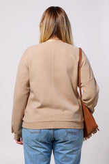 Isla – Pale Khaki Washed Terry Sweatshirt