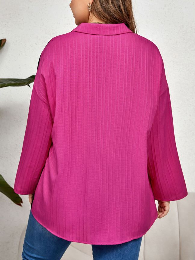 Alina - Color-Blocked Long Sleeve Shirt