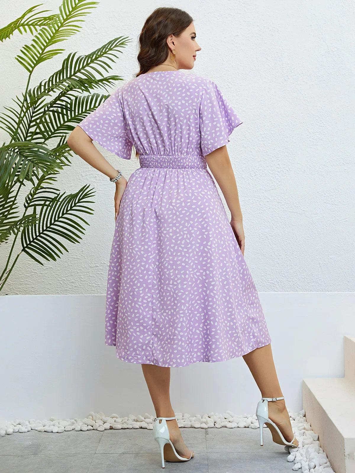 purple plus size boho dress WEDTREND Women Purple Plus Size Mother Of The Bride Dress With Appliques A Line Long Wedding Party Dress, Purple / 4XL