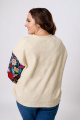 Camila – White Textured Pullover Top